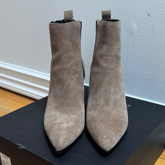 Kendall + Kylie Women's Taupe Suede Ankle Booties - Picture 2 of 7